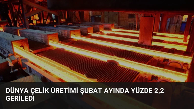 Dünya Çelik Üretimi Şubat Ayında Yüzde 2,2 Geriledi