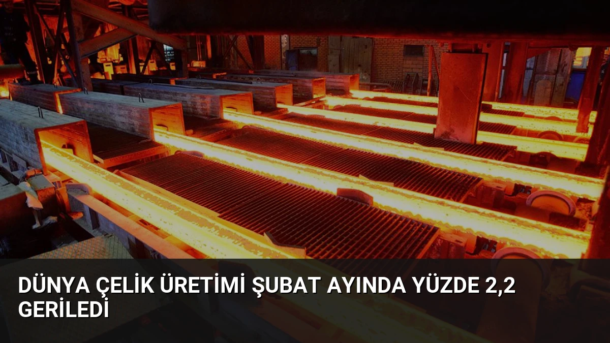 Dünya Çelik Üretimi Şubat Ayında Yüzde 2,2 Geriledi