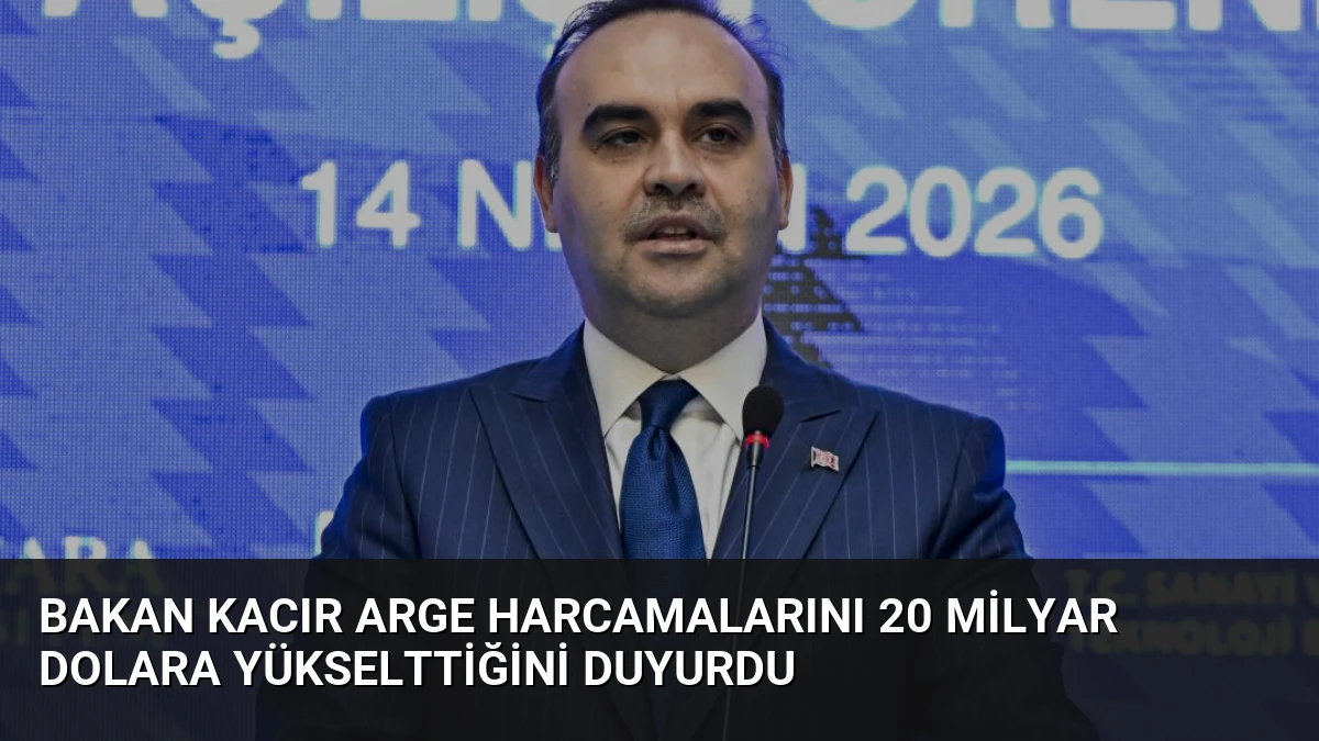 Bakan Kacır ARGE Harcamalarını 20 Milyar Dolara Yükselttiğini Duyurdu