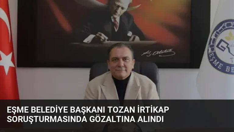 Eşme Belediye Başkanı Tozan İrtikap Soruşturmasında Gözaltına Alındı