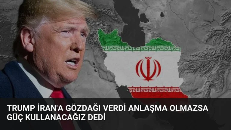 Trump İran’a Gözdağı Verdi Anlaşma Olmazsa Güç Kullanacağız Dedi