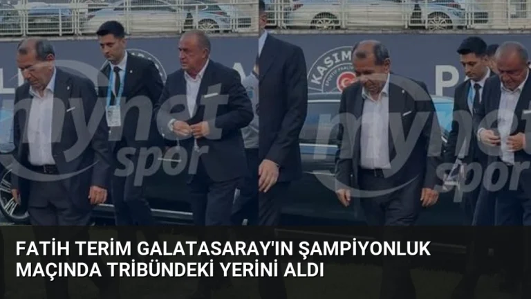 Fatih Terim Galatasaray’ın Şampiyonluk Maçında Tribündeki Yerini Aldı