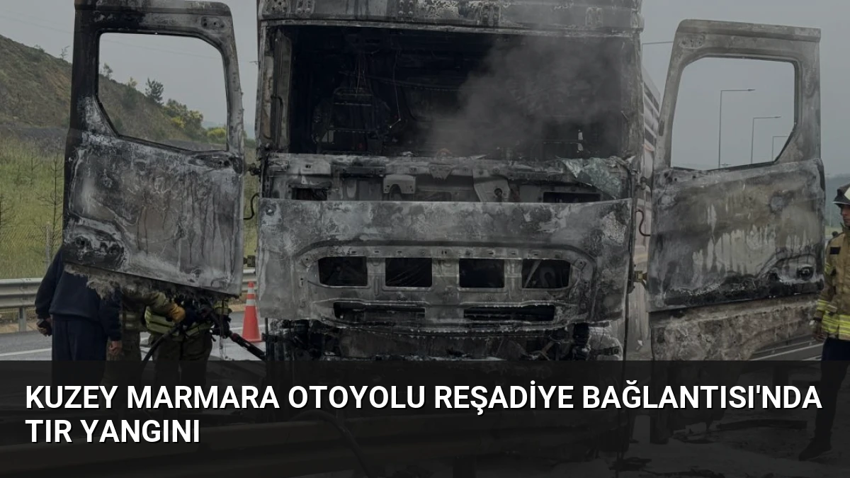 Kuzey Marmara Otoyolu Reşadiye Bağlantısı’nda Tır Yangını