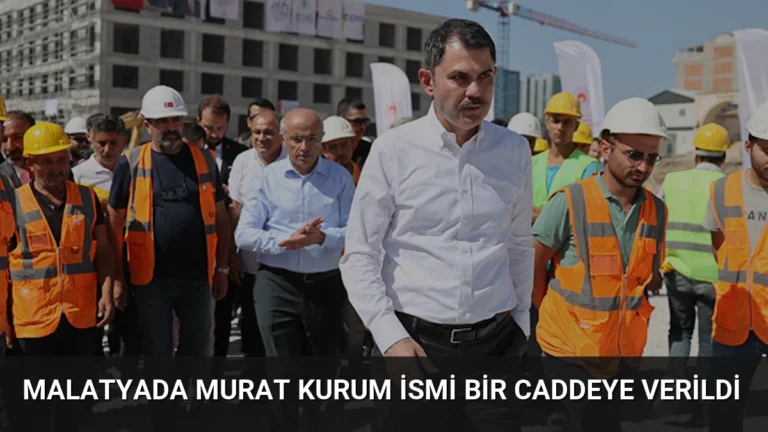 Malatyada Murat Kurum İsmi Bir Caddeye Verildi