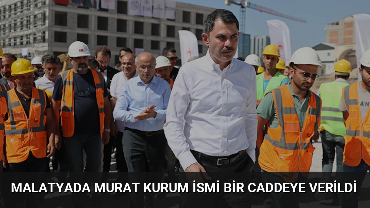 Malatyada Murat Kurum İsmi Bir Caddeye Verildi