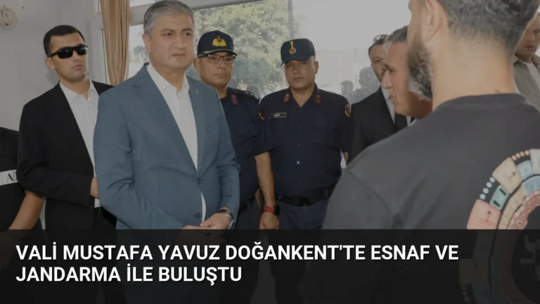 Vali Mustafa Yavuz Doğankent’te Esnaf ve Jandarma ile Buluştu