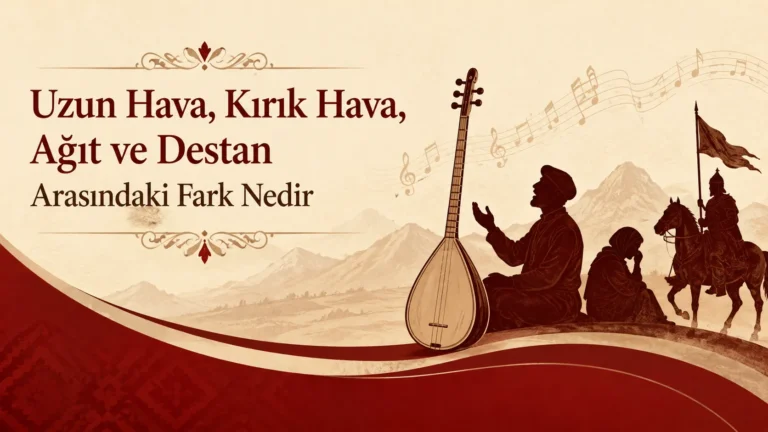 Uzun Hava, Kırık Hava, Ağıt ve Destan Arasındaki Fark Nedir
