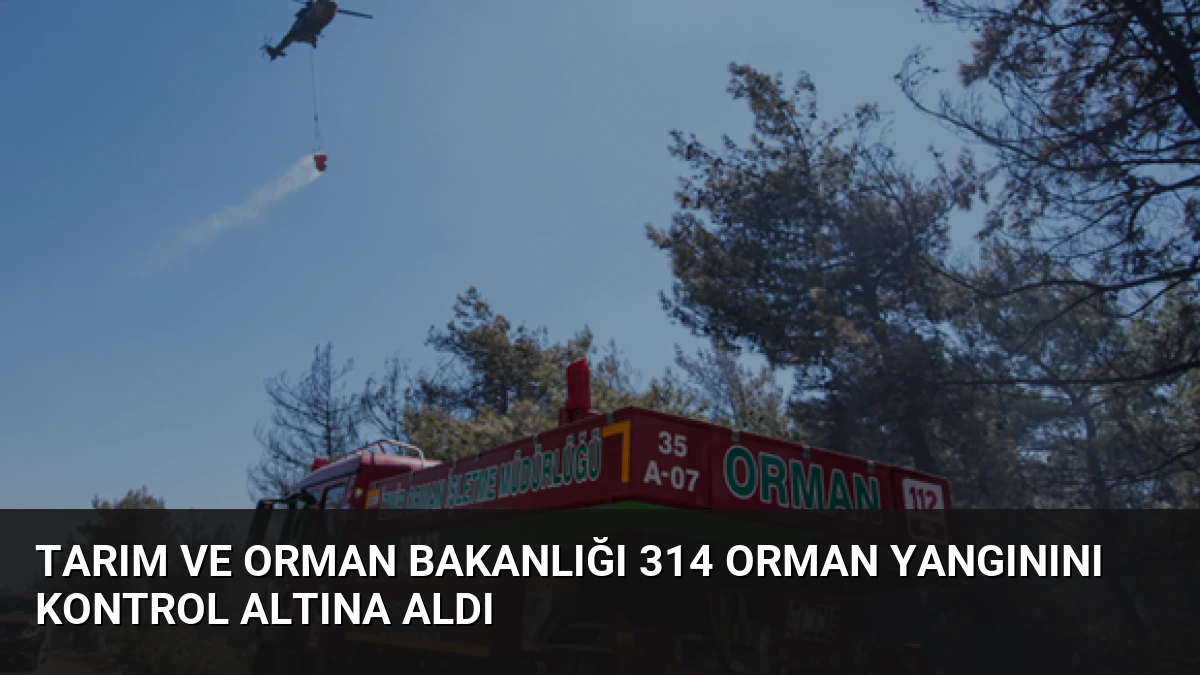 Tarım ve Orman Bakanlığı 314 Orman Yangınını Kontrol Altına Aldı