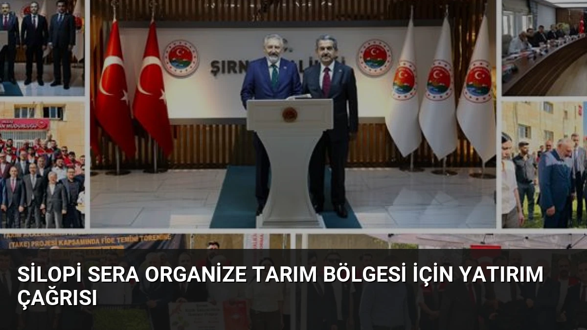 Silopi Sera Organize Tarım Bölgesi İçin Yatırım Çağrısı