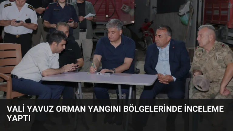 Vali Yavuz Orman Yangını Bölgelerinde İnceleme Yaptı