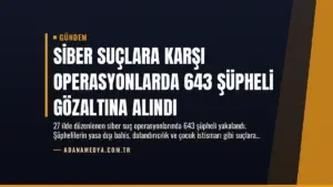 Siber Suçlara Karşı Operasyonlarda 643 Şüpheli Gözaltına Alındı