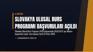 Slovakya Ulusal Burs Programı Başvuruları Açıldı