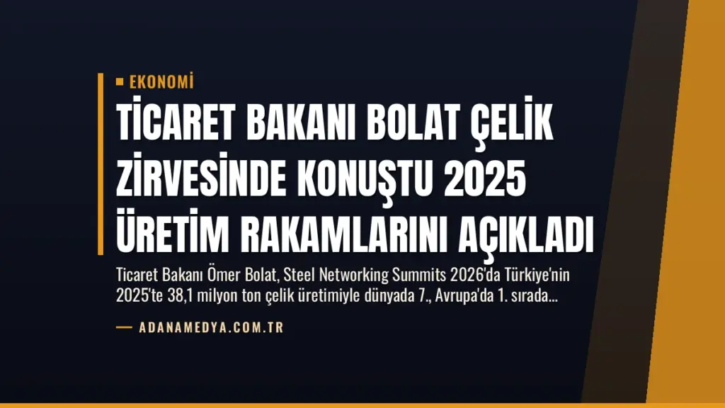 Ticaret Bakanı Bolat Çelik Zirvesinde Konuştu 2025 Üretim Rakamlarını Açıkladı