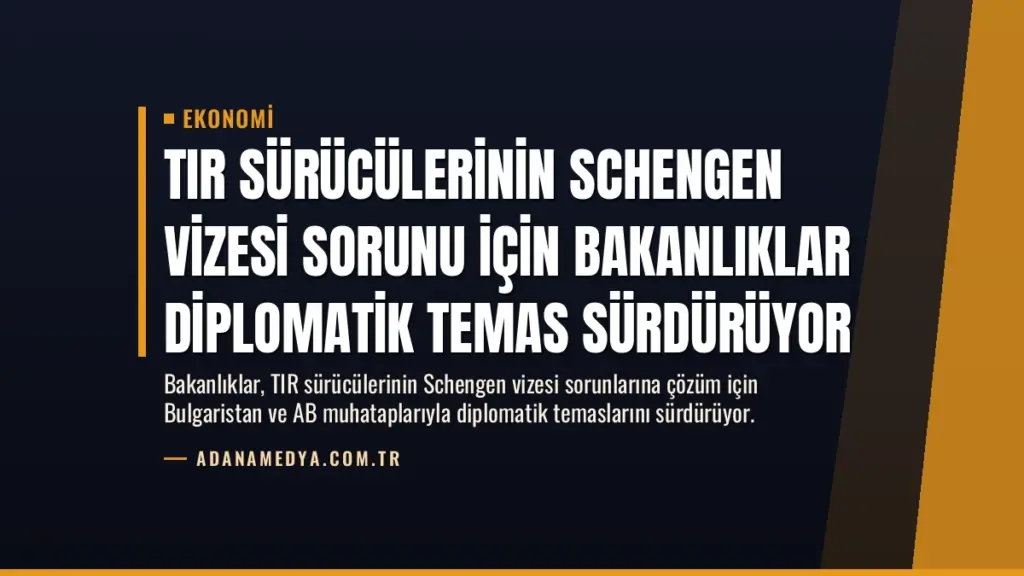 TIR Sürücülerinin Schengen Vizesi Sorunu İçin Bakanlıklar Diplomatik Temas Sürdürüyor