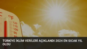Türkiye İklim Verileri Açıklandı 2024 En Sıcak Yıl Oldu